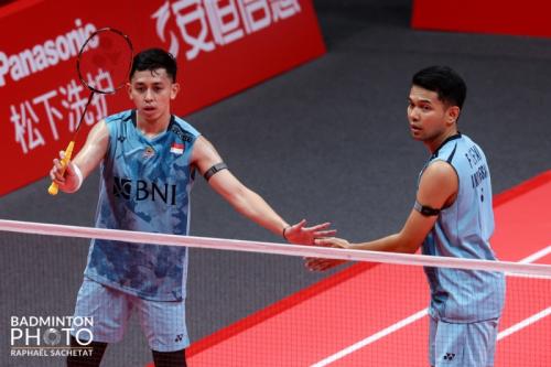 Fajar Alfian/Muhammad Rian Ardianto di BWF World Tour Finals 2023 (Foto: Badminton Photo/Raphael Sachetat)