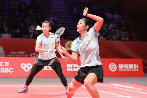 Febriana Dwipuji Kusuma/Amallia Cahaya Pratiwi berlaga di BWF World Tour Finals 2024 (Foto: PBSI)