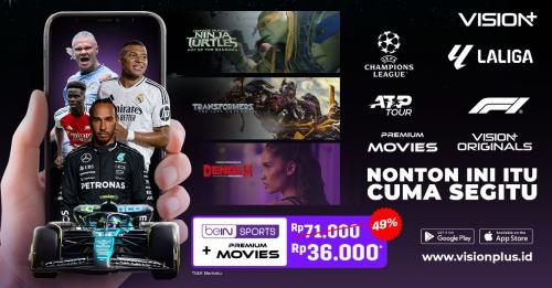 Langganan Vision+ untuk nonton berbagai acara olahraga di bein Sports